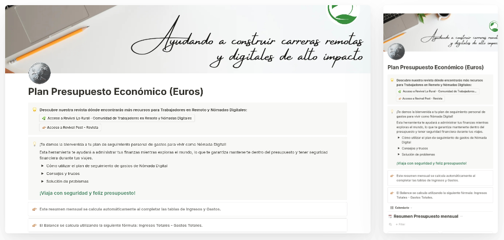Plan Presupuesto Económico