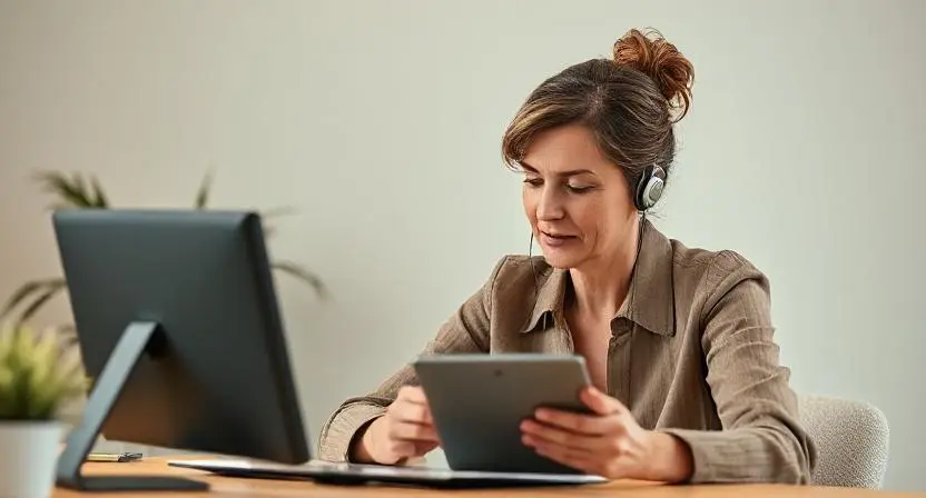 mujer trabajando